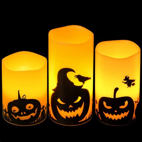 Flameless Halloween Candles 52 Results Sort by Recommended Flame Type Flameless Holiday Occasion Halloween Clear All Unscented Flameless Candle by The Holiday Aisle 29. . Flameless halloween candles